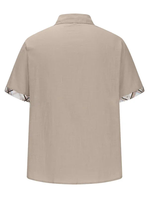Men's Contrast Vacation Summer Shirt-Men Shirts-LeStyleParfait
