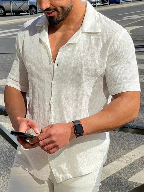 Men's Cotton Casual Shirt-Men Shirts-LeStyleParfait