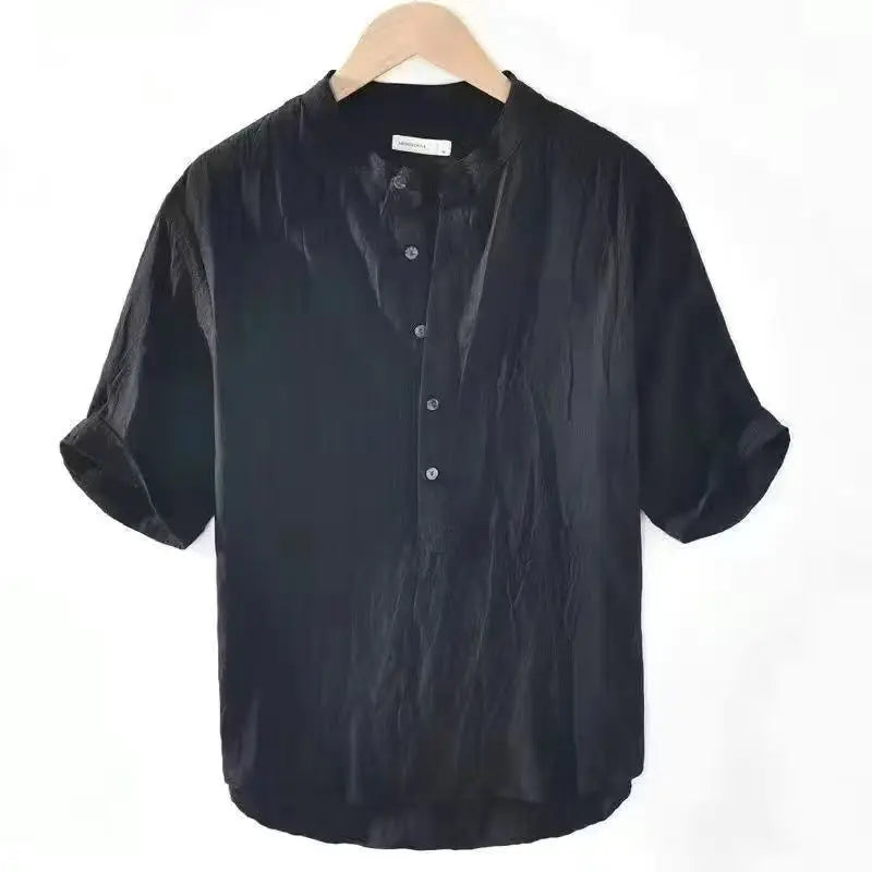 Men's Cotton Linen Summer Shirt-Men Shirts-LeStyleParfait