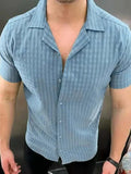 Men's Cotton Short Sleeve Casual Shirt-Men Shirts-LeStyleParfait
