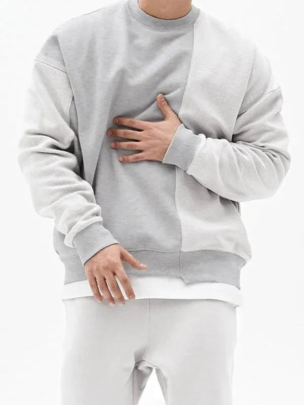Men's Crewneck Plain Casual Sweatshirt-Men Sweatshirt-LeStyleParfait