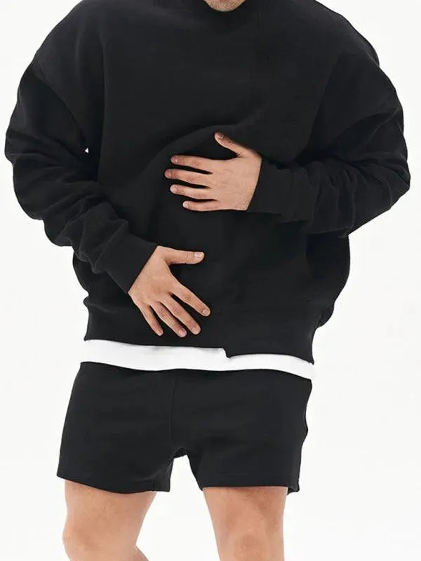 Men's Crewneck Plain Casual Sweatshirt-Men Sweatshirt-LeStyleParfait