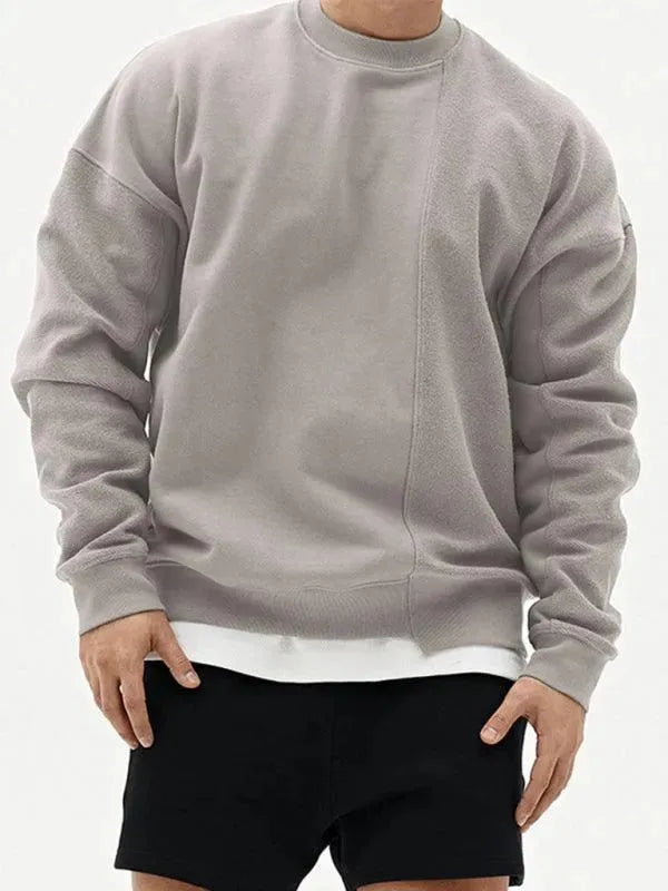 Men's Crewneck Plain Casual Sweatshirt-Men Sweatshirt-LeStyleParfait