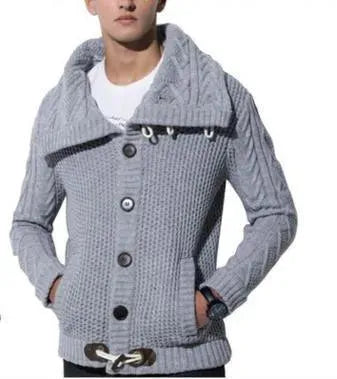 Men’s Elegant V-Neck Cardigan Sweater