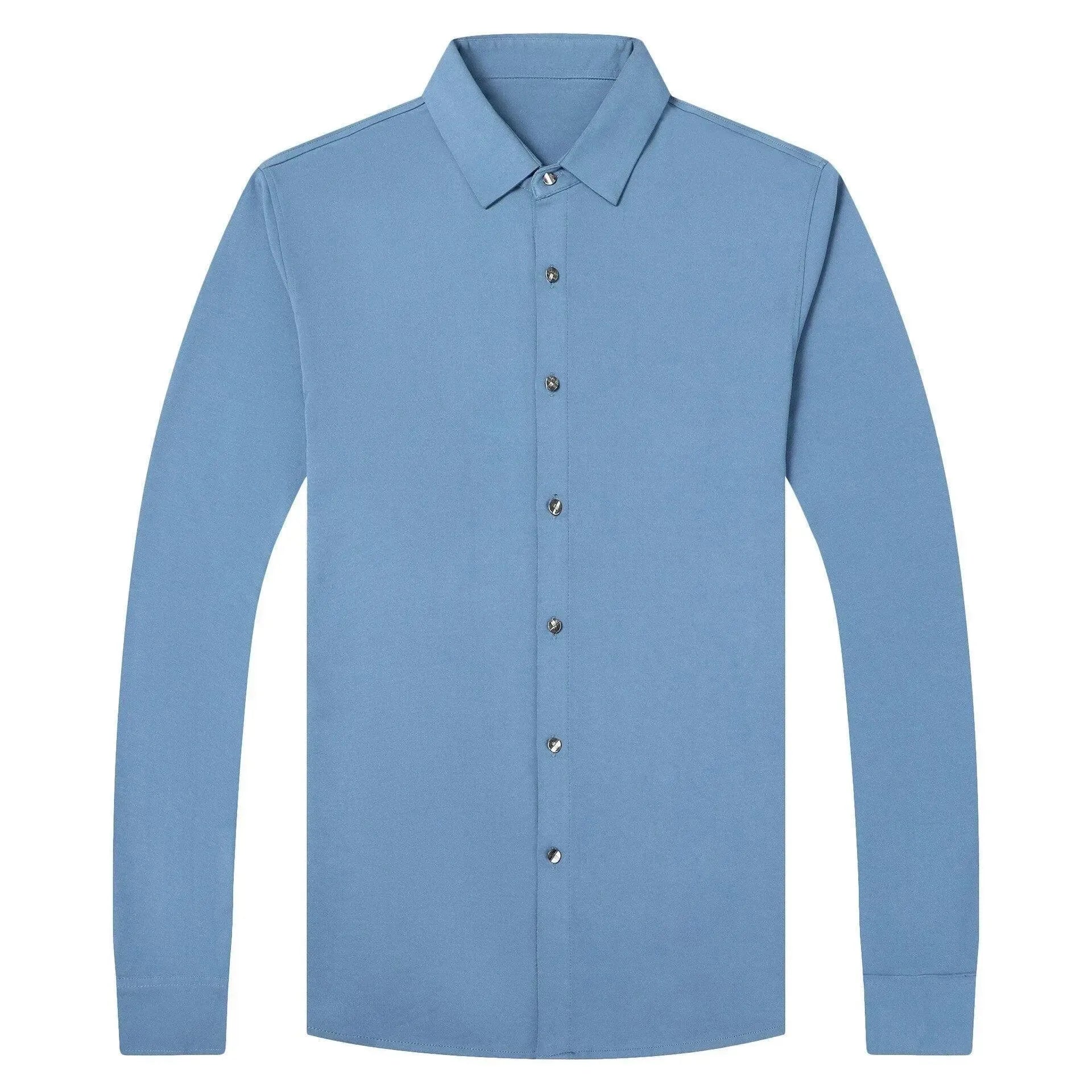 Men's Ferell Satin Dress Shirt-Men Shirts-LeStyleParfait