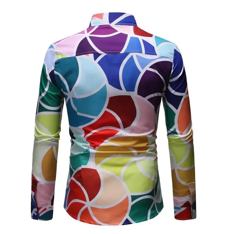 Men's Geometric Casual Shirt-Men Shirts-LeStyleParfait
