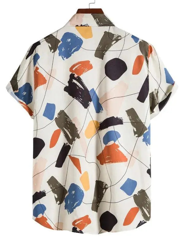 Men's Graffiti Slim Fit Shirt-Men Shirts-LeStyleParfait