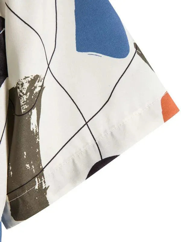 Men's Graffiti Slim Fit Shirt-Men Shirts-LeStyleParfait