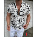 Men's Letter Print Casual Shirt-Men Shirts-LeStyleParfait