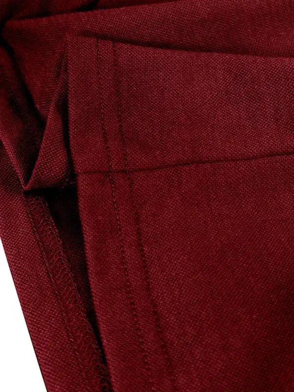 Men's Long-Sleeved V-Neck Lapel Polo Shirt-Polo Shirt-LeStyleParfait