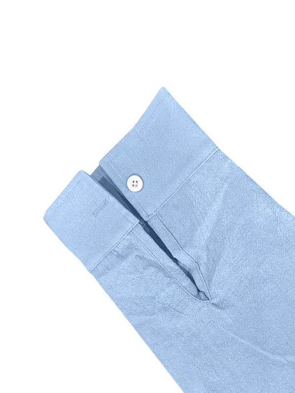 Men's Mandarin Linen Summer Shirt-Men Shirts-LeStyleParfait