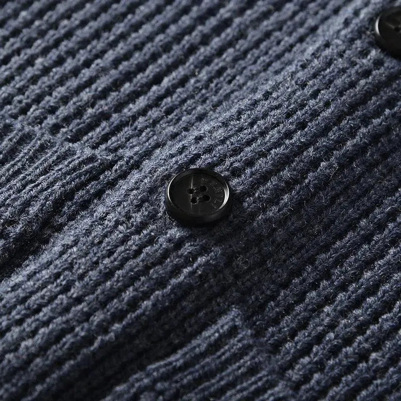 Men’s Merino Wool Cardigan Sweater – V-Neck
