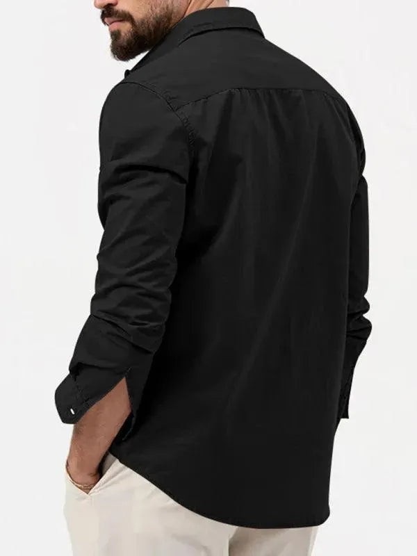 Men's Multi Pocket Casual Shirt-Men Shirts-LeStyleParfait