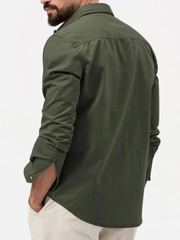 Men's Multi Pocket Casual Shirt-Men Shirts-LeStyleParfait