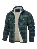 Men's Plaid Winter Flannel Shirt-Men Shirts-LeStyleParfait