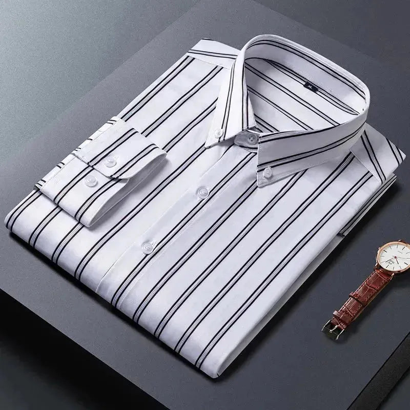 Men's Plain Casual Shirt-Men Shirts-LeStyleParfait