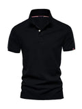 Men's Plain Casual Short-Sleeved Polo Shirt-Polo Shirt-LeStyleParfait