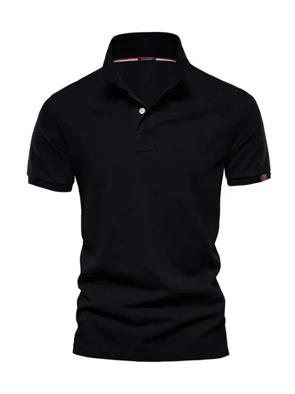 Men's Plain Casual Short-Sleeved Polo Shirt-Polo Shirt-LeStyleParfait
