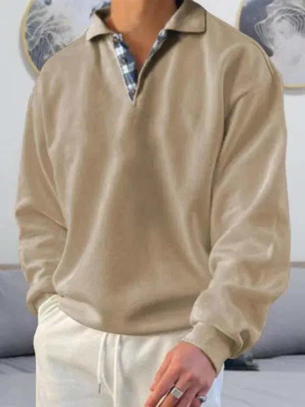 Men's Plain Casual Short-Sleeved Polo Shirt-Polo Shirt-LeStyleParfait