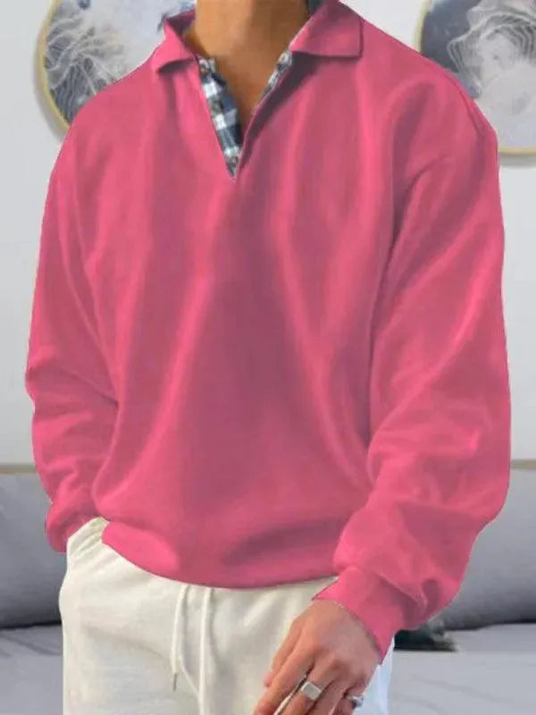 Men's Plain Casual Short-Sleeved Polo Shirt-Polo Shirt-LeStyleParfait