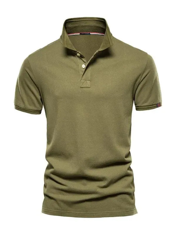Men's Plain Casual Short-Sleeved Polo Shirt-Polo Shirt-LeStyleParfait