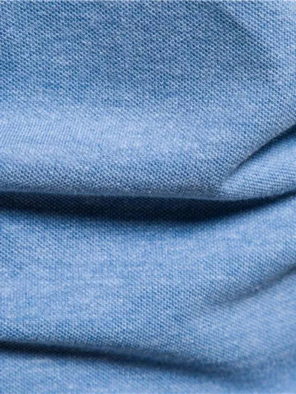 Men's Plain Casual Short-Sleeved Polo Shirt-Polo Shirt-LeStyleParfait