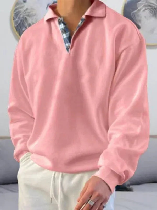 Men's Plain Casual Short-Sleeved Polo Shirt-Polo Shirt-LeStyleParfait