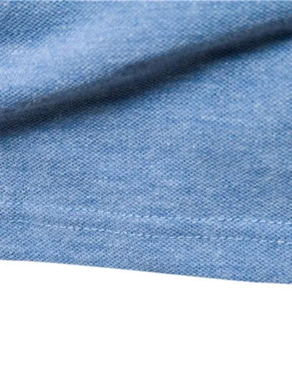 Men's Plain Casual Short-Sleeved Polo Shirt-Polo Shirt-LeStyleParfait