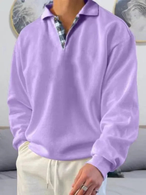 Men's Plain Casual Short-Sleeved Polo Shirt-Polo Shirt-LeStyleParfait