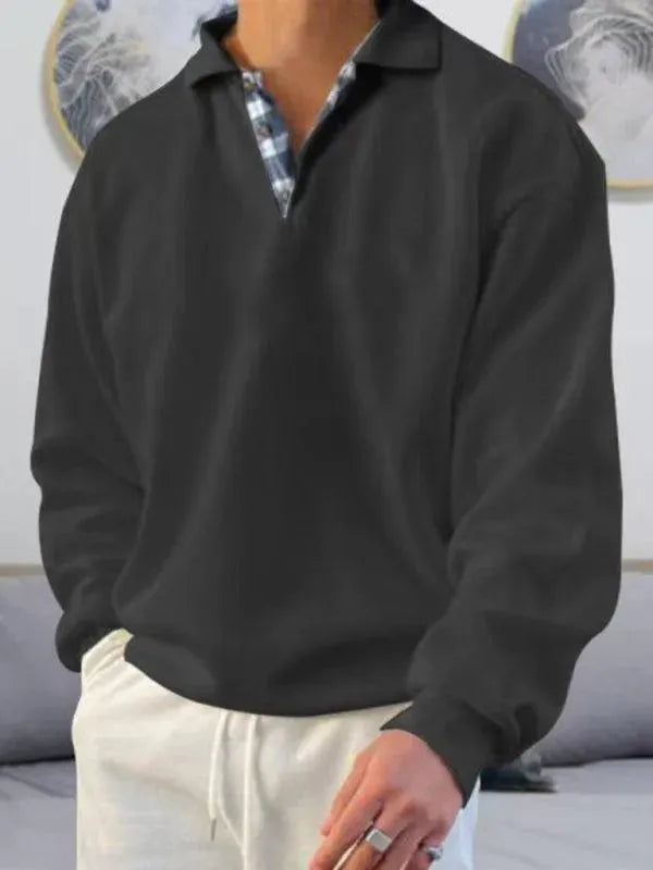 Men's Plain Casual Short-Sleeved Polo Shirt-Polo Shirt-LeStyleParfait