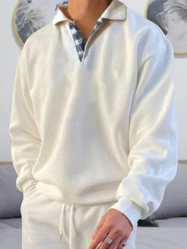 Men's Plain Casual Short-Sleeved Polo Shirt-Polo Shirt-LeStyleParfait