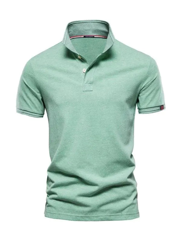 Men's Plain Casual Short-Sleeved Polo Shirt-Polo Shirt-LeStyleParfait