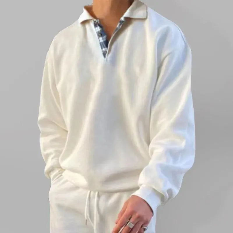 Men's Plain Casual Short-Sleeved Polo Shirt-Polo Shirt-LeStyleParfait