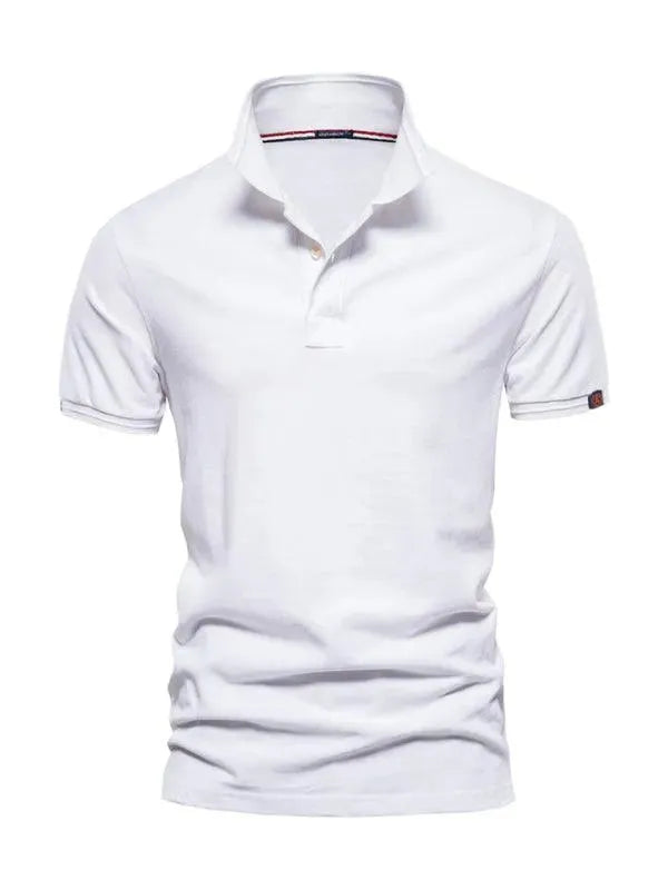 Men's Plain Casual Short-Sleeved Polo Shirt-Polo Shirt-LeStyleParfait