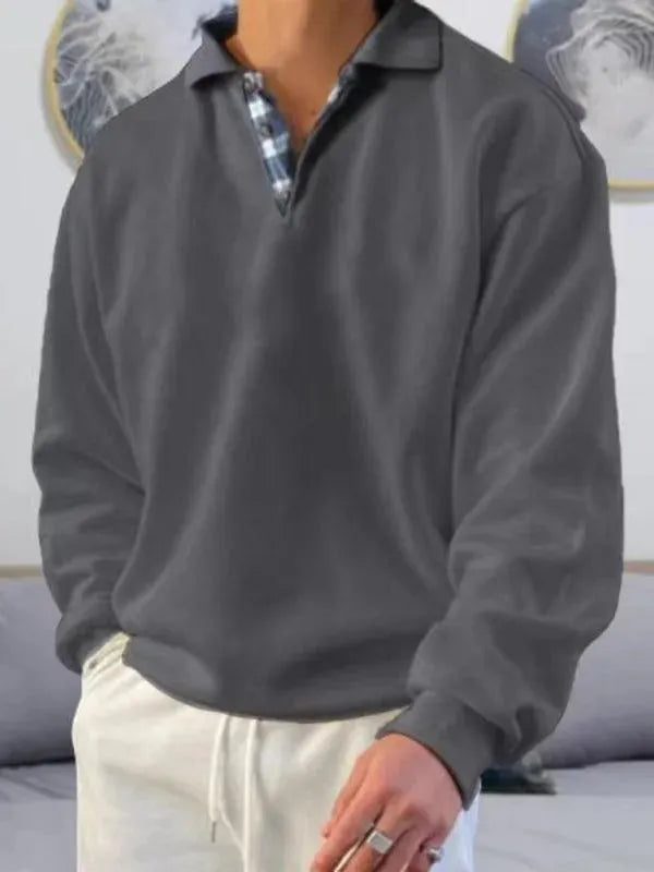 Men's Plain Casual Short-Sleeved Polo Shirt-Polo Shirt-LeStyleParfait