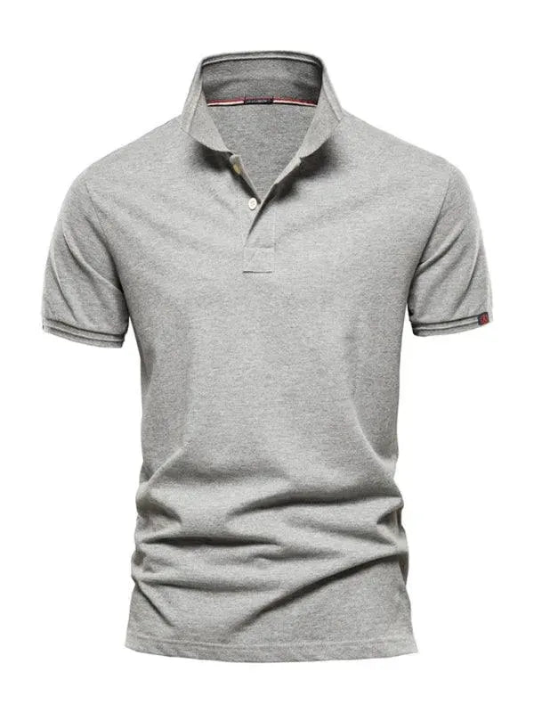 Men's Plain Casual Short-Sleeved Polo Shirt-Polo Shirt-LeStyleParfait