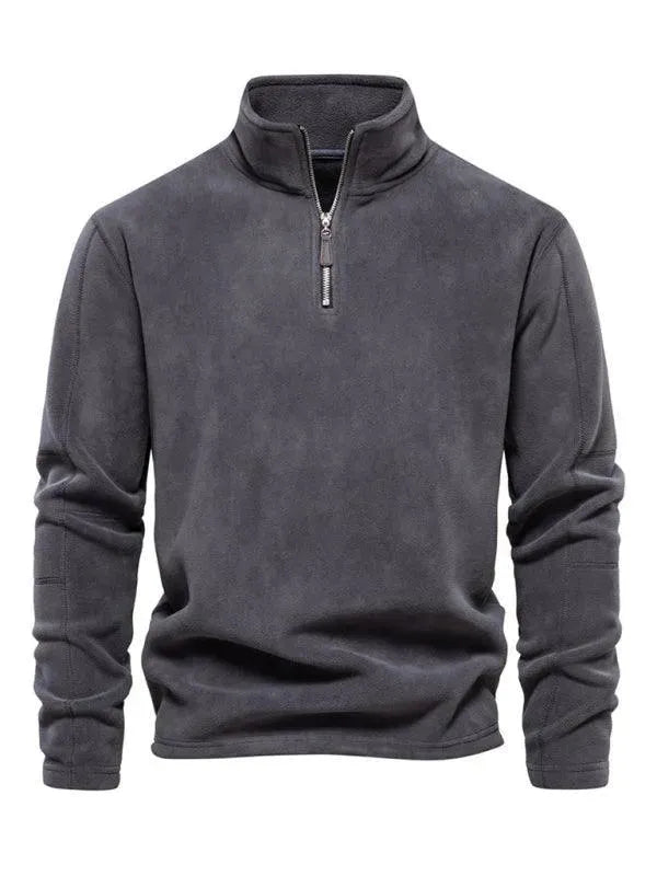 Men's Quarter Zip Sweatshirt-Men Sweatshirt-LeStyleParfait