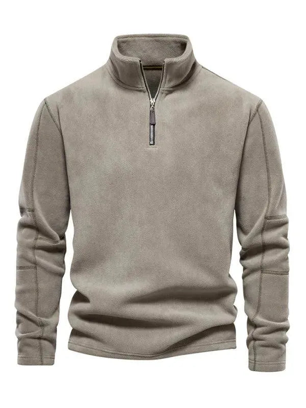 Men's Quarter Zip Sweatshirt-Men Sweatshirt-LeStyleParfait