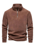Men's Quarter Zip Sweatshirt-Men Sweatshirt-LeStyleParfait