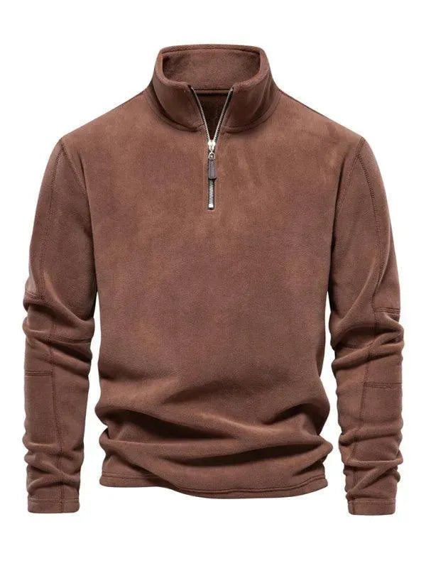 Men's Quarter Zip Sweatshirt-Men Sweatshirt-LeStyleParfait