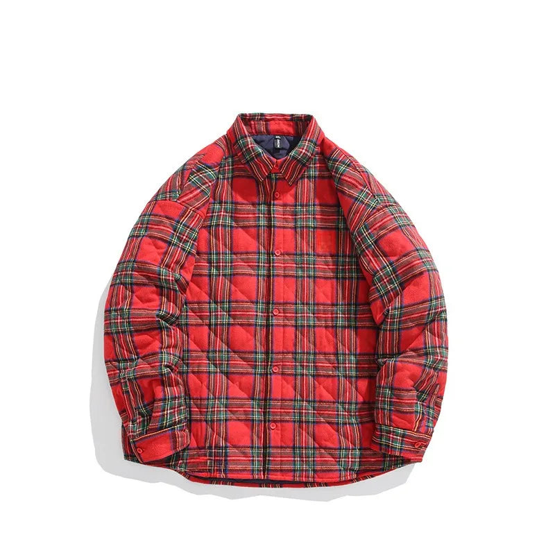 Men's Quilted Shirt Jacket Padded Casual Style-Men's Jacket-LeStyleParfait