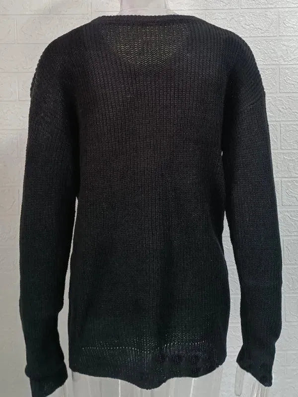 Men’s Relaxed Crew-Neck Pullover Sweater – Knit