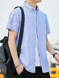 Men's Scholar Short Sleeve Shirt-Men Shirts-LeStyleParfait