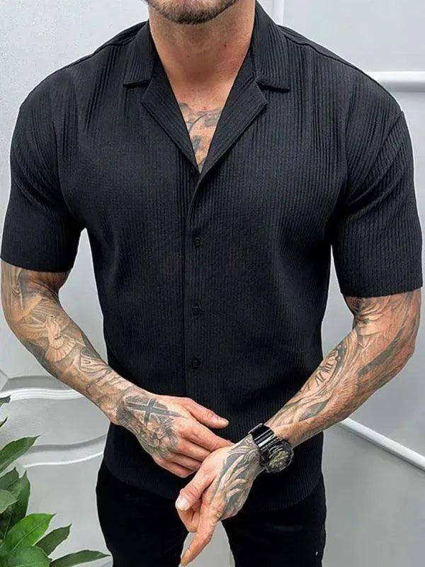Men's Short Sleeve Casual Shirt-Men Shirts-LeStyleParfait
