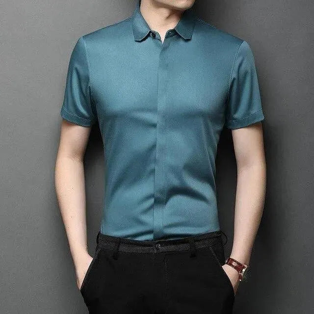Men's Short Sleeve Shirt-Men Shirts-LeStyleParfait