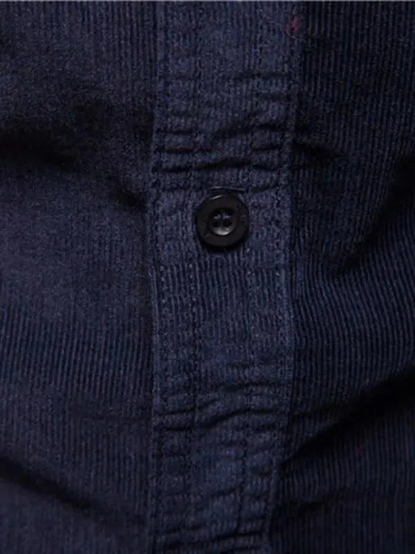 Men's Slim Fit Corduroy Shirt-Men Shirts-LeStyleParfait