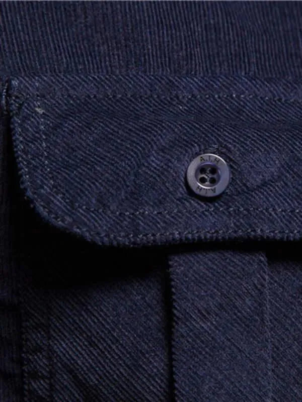 Men's Slim Fit Corduroy Shirt-Men Shirts-LeStyleParfait