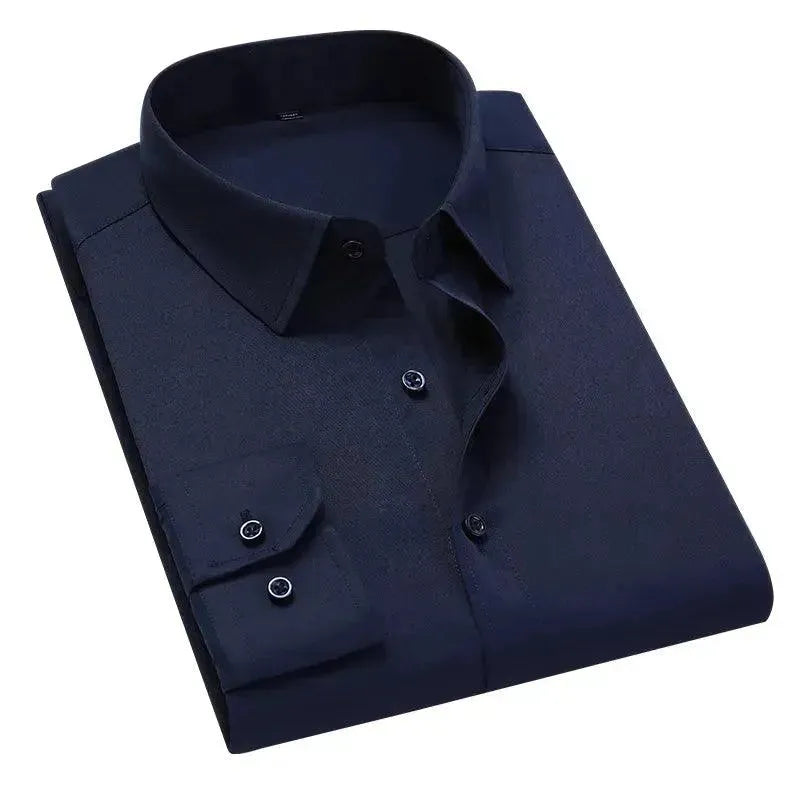 Men's Slim Fit Formal Dress Shirt-Men Shirts-LeStyleParfait