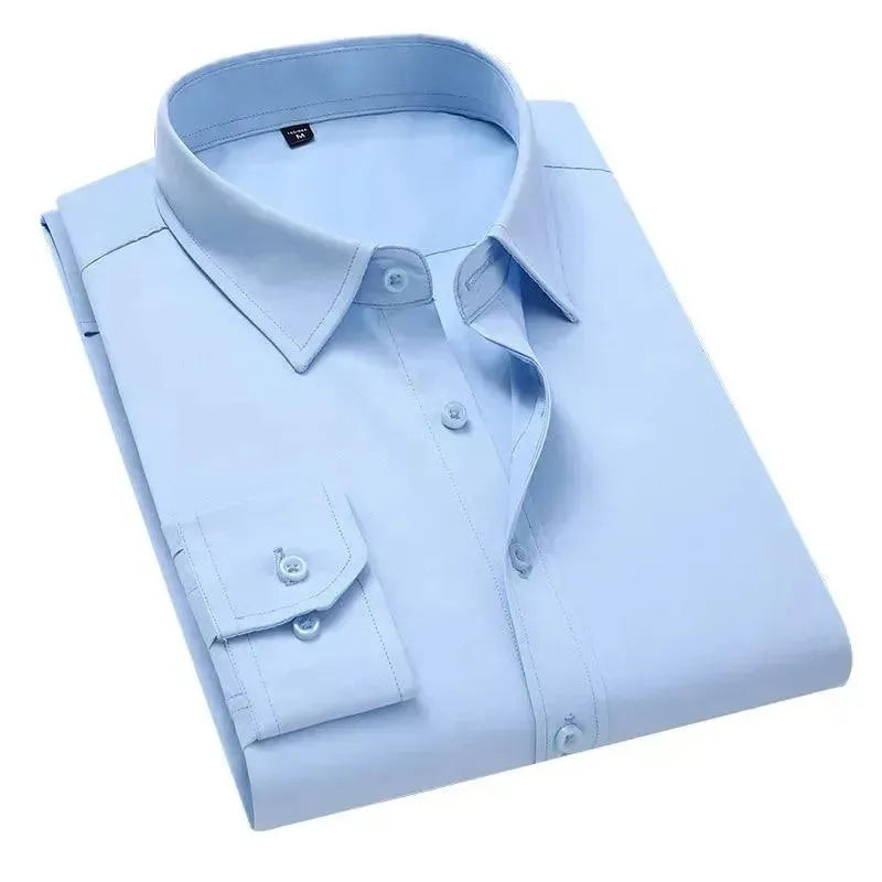 Men's Slim Fit Formal Dress Shirt-Men Shirts-LeStyleParfait