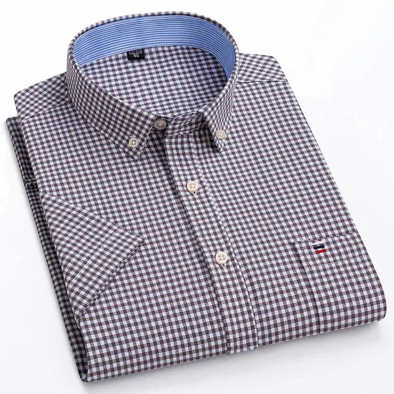 Men's Slim Fit Striped Shirt-Men Shirts-LeStyleParfait